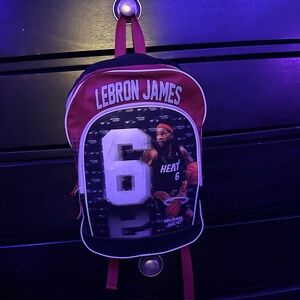 NBA LeBron James Backpack - Red and Black
